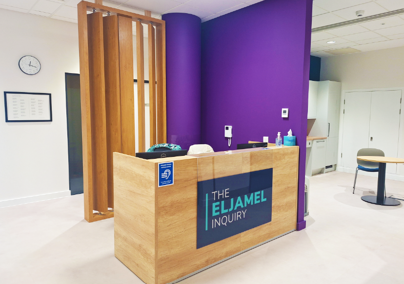 Reception at the Eljamel Inquiry hearing suite